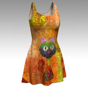 Robe évasée Chaton